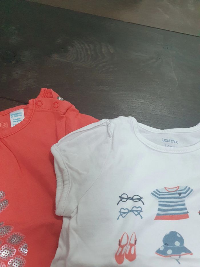 Lot de t shirts fille 12 mois - photo numéro 7