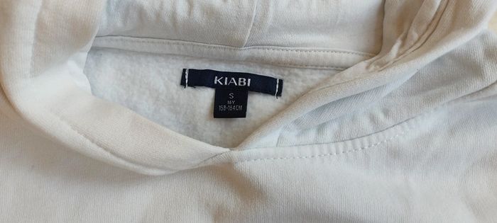 Sweat à capuche blanc "Riverside" Kiabi taille S - photo numéro 3