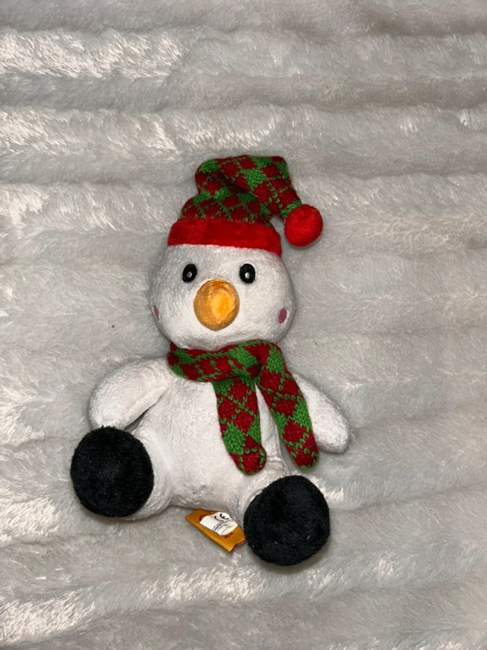 Peluche bonhomme de neige
