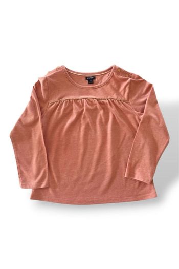 T-shirt, haut manches longues / fille / 4ans / 102cm / rose poudré/ Kiabi