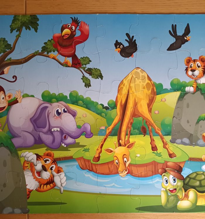 Xl Puzzle de sol "La vie dans la jungle" 35 pièces 3 ans + - photo numéro 6
