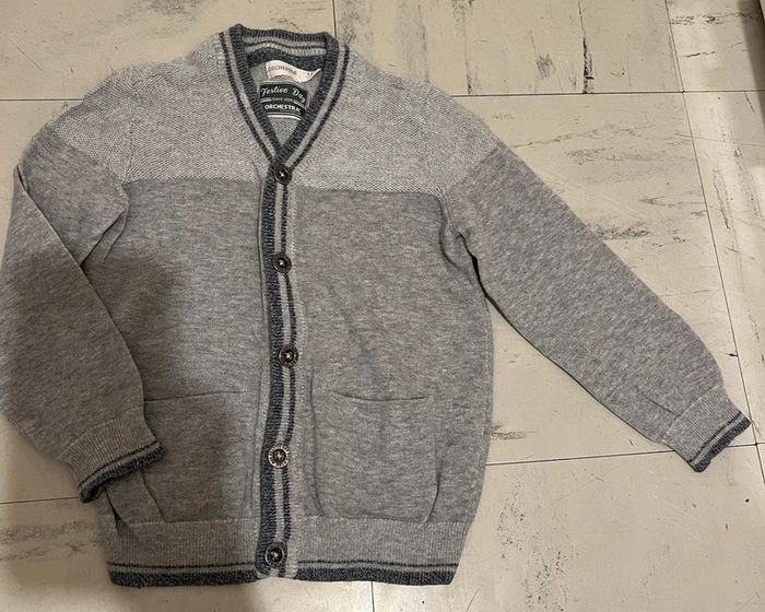 Gilet garçon gris orchestra