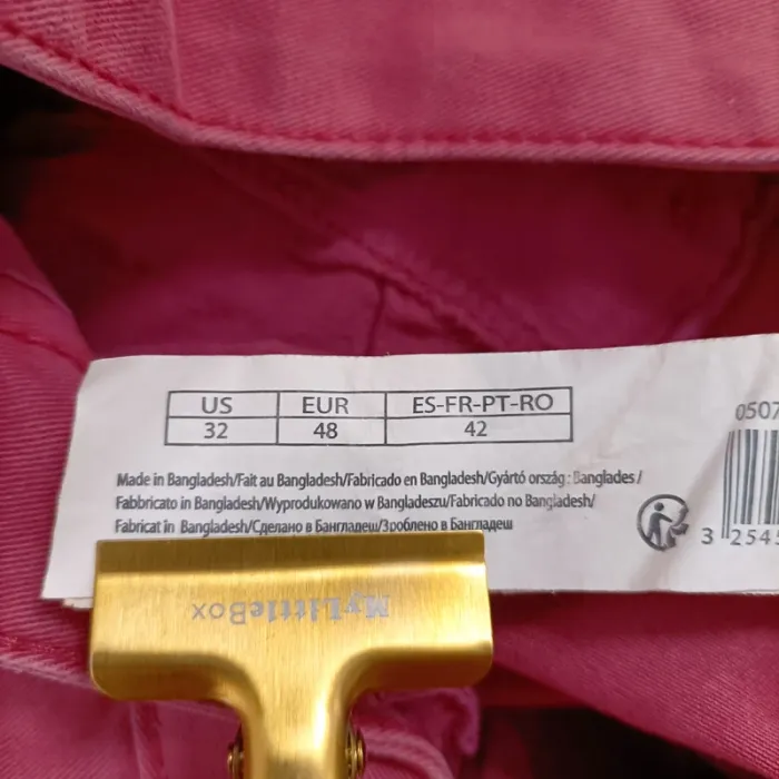 Short chino rose framboise In Extenso T32 (équiv. 40 EU), 100% coton, poches italiennes A866 - photo numéro 11