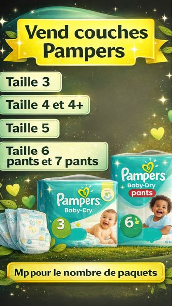 Couche Pampers à l’unité ou en lot 