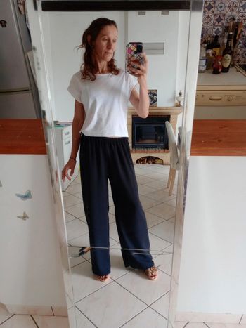 Pantalon fluide femme m noir p