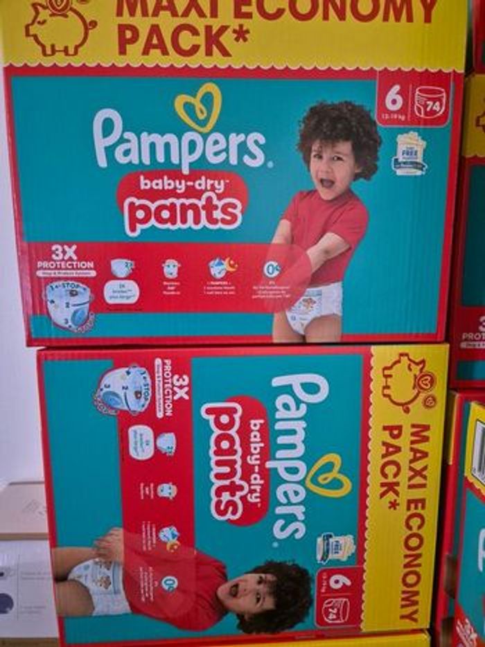 2 cartons de couches pampers pants taille 6