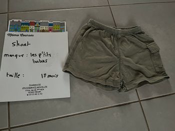 Short garçon 18 mois