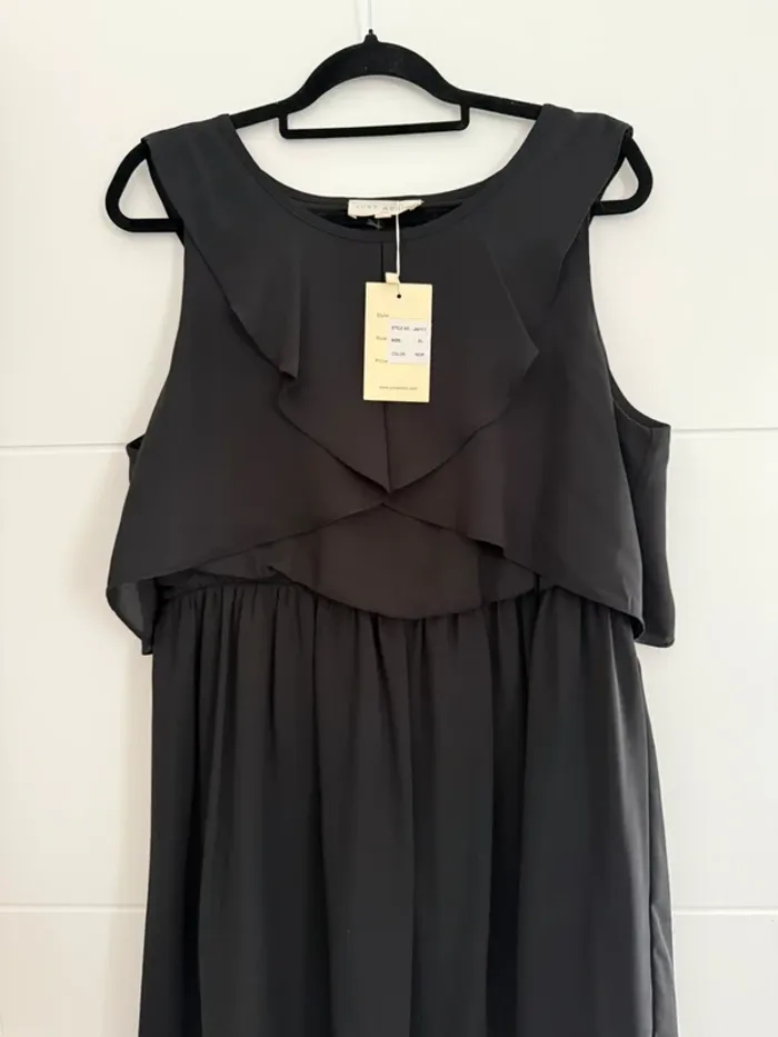 Robe tunique neuf Kleid dress Vestido Vestito jurk jumpsuit femme volant mujer donna woman élastique - photo numéro 3