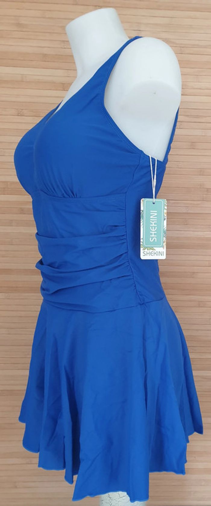 Maillot de bain une pièce avec short sous la jupe Shekini bleu Taille L - photo numéro 2