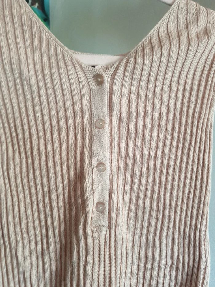 Combishort maille beige - photo numéro 2