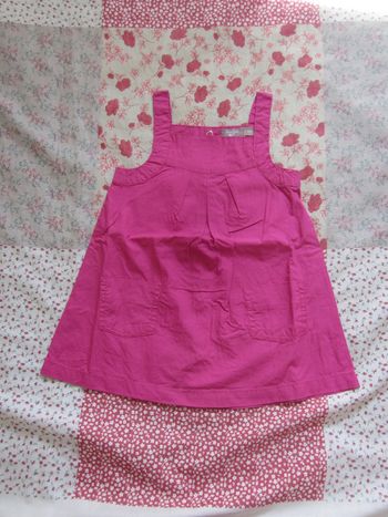 Robe toile rose 12 mois