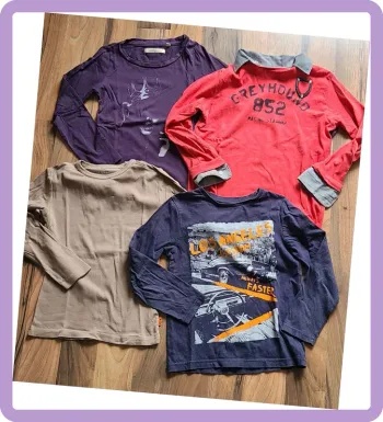 Lot de 4 t-shirts longs 8 ans