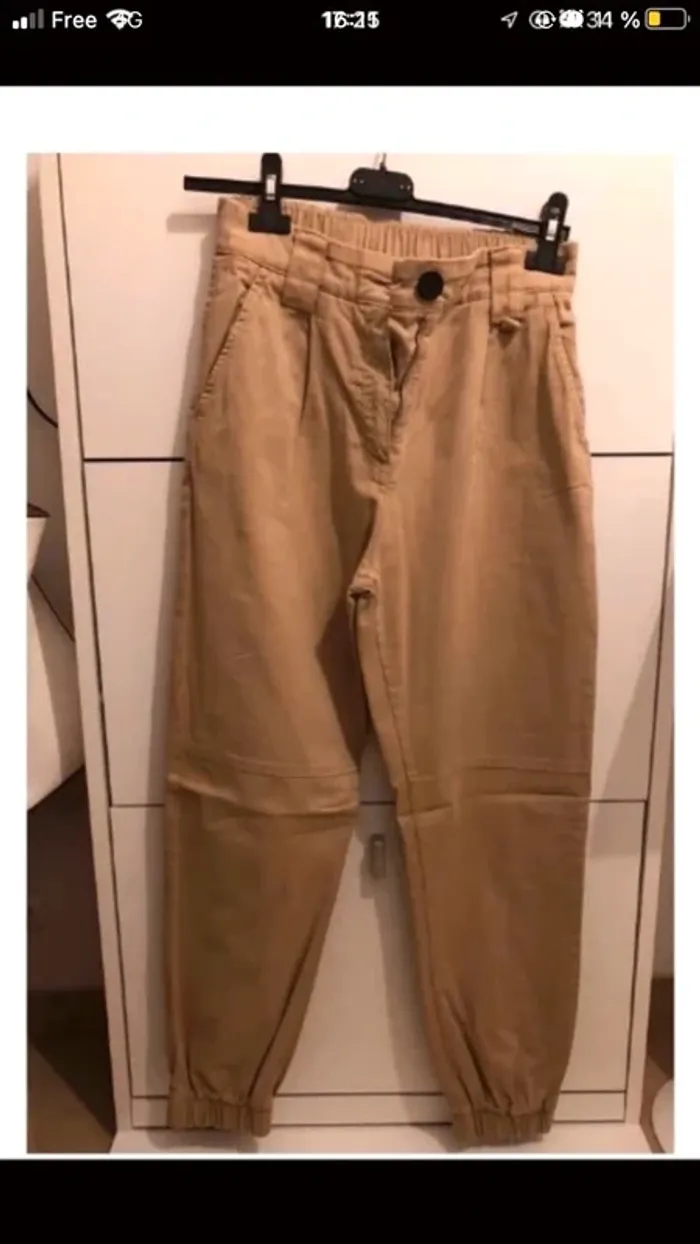 cargo bershka beige - photo numéro 2
