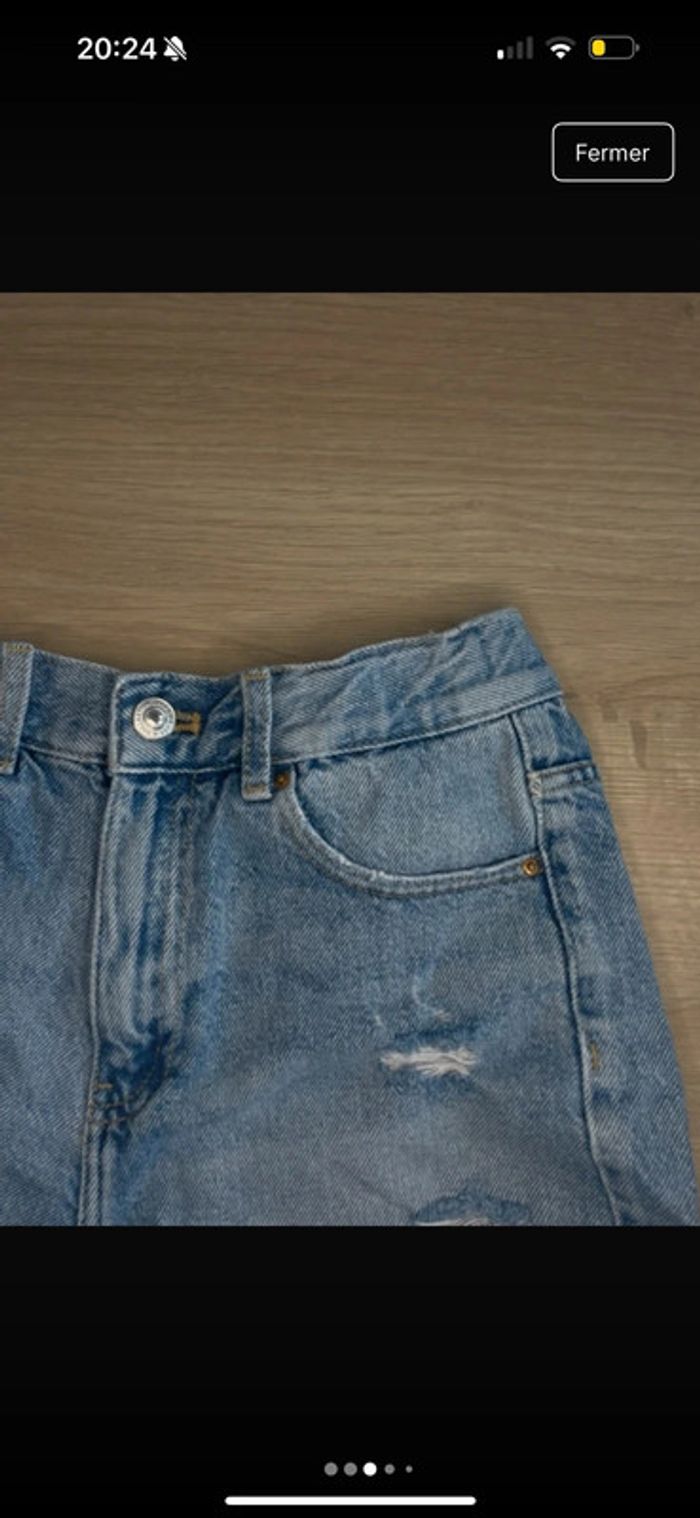 Short en jean bleu Zara - photo numéro 3