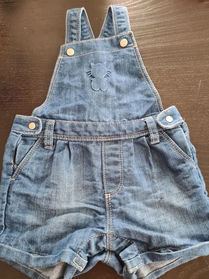 Ensemble salopette courte et gilet Obaibi Okaidi 6 mois - photo numéro 3