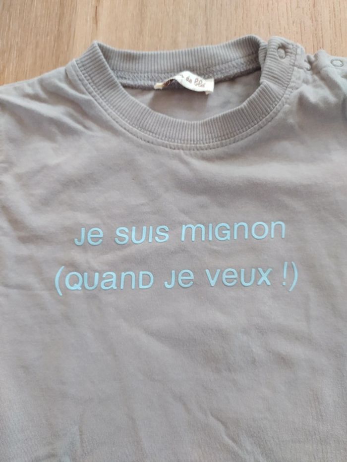 T-shirt grain de blé 18 mois Je suis mignon - photo numéro 2