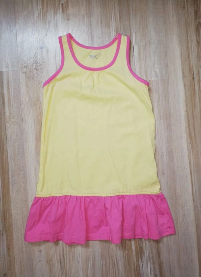 Robe d'été Tex 3 / 4 ans jaune et rose #Fille3 ans