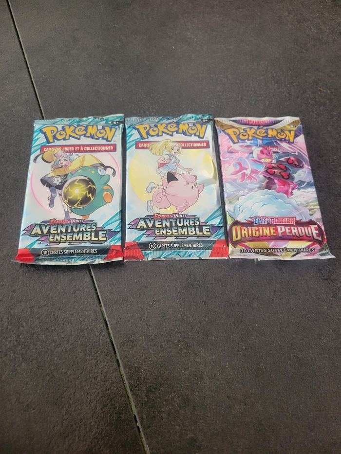 Lot 3 booster Pokémon aventure ensemble