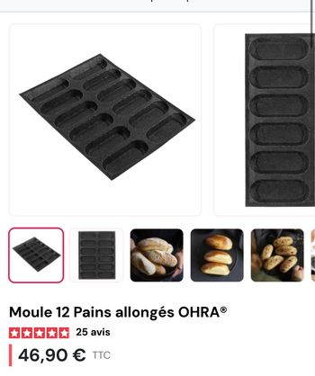 Moule 12 pains allongés 