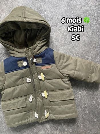 Doudoune 🍀 6 mois 🍀 Kiabi
