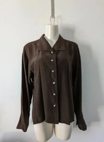 Chemisier vintage en soie - taille 40