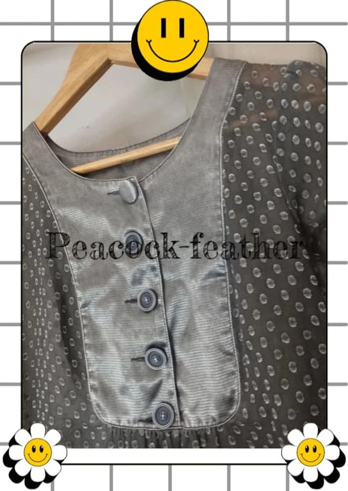Robe grise voilage cop copine 36 - photo numéro 3