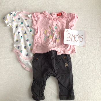 Ensemble fille 3 mois