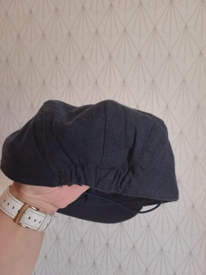 Béret style stetson bleu garçon 45 cm kiabi comme neuf avec élastique ajouté - photo numéro 4