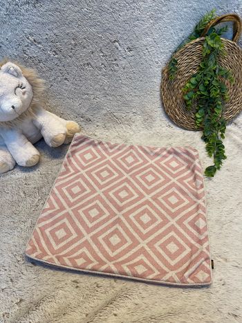 Housse de coussin rose et blanc - Zons 