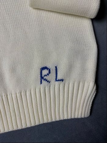 Pull Ralph Lauren polo bear motif ourson/ nounours blanc et rose taille M femme 