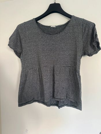 T-shirt rayé noir et blanc - Marque Pablo - Taille 2