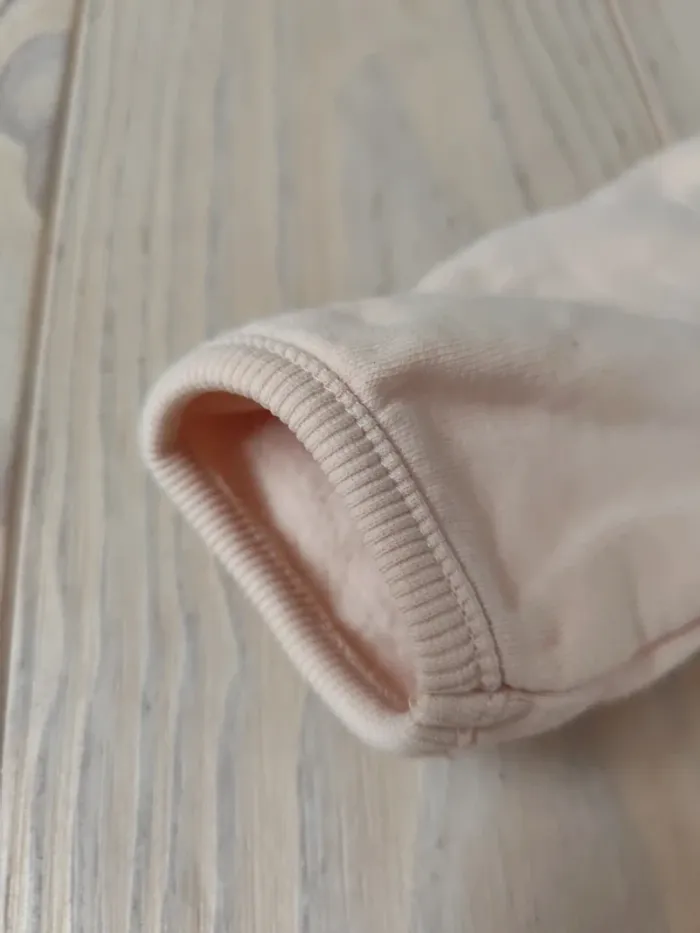 Ensemble rose/beige gilet pantalon bébé fille 6 mois - photo numéro 2