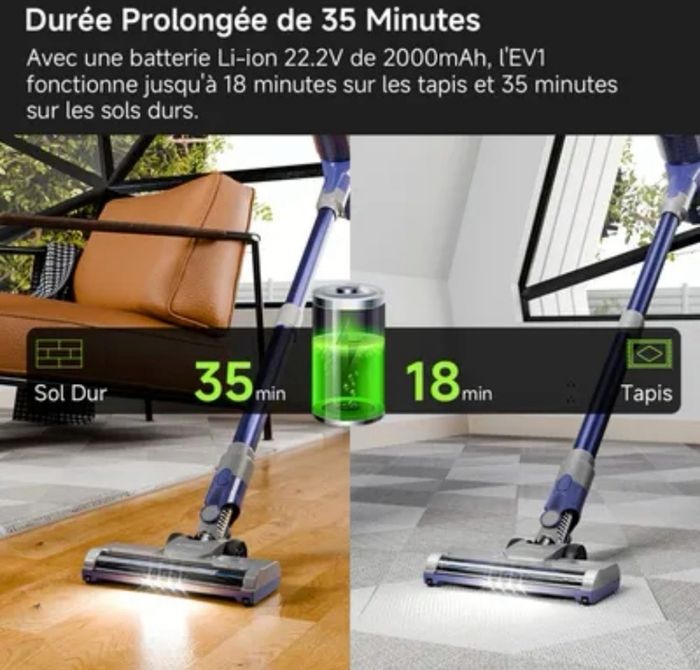 ASPIRATEUR BALAI SANS FIL ERABROS EV1 - photo numéro 7