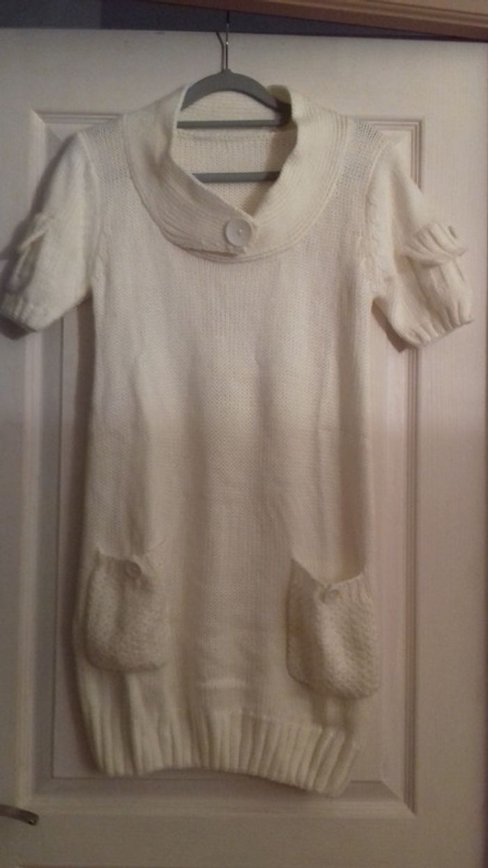 Robe pull blanc cassé, 38/40