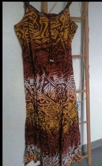 Longue robe imprimé ethnique