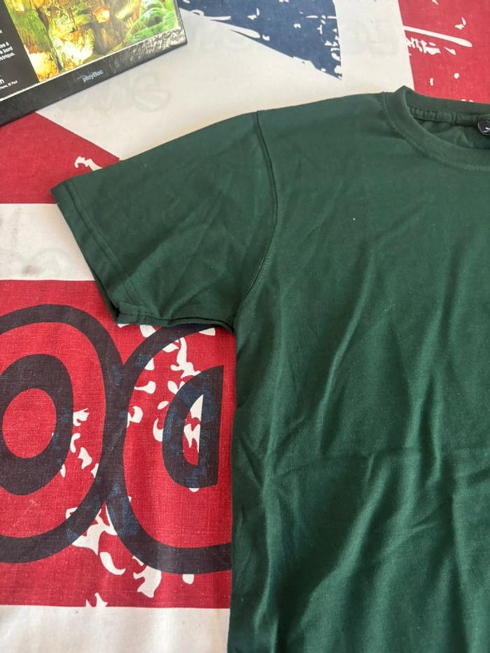 T-shirt Stussy Rework taille S vert logo dans le dos bouche - photo numéro 5