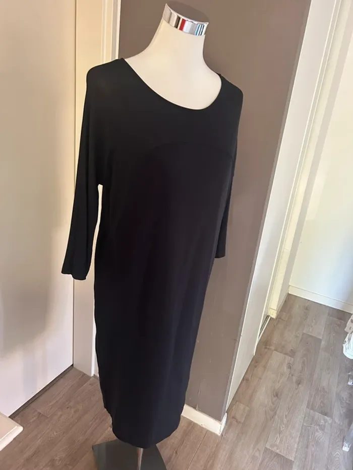 Cos robe longue midi moulante  noir taille S /36 - photo numéro 3