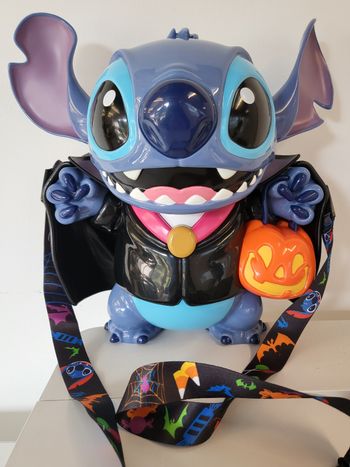 Seau pop-corn Stitch vampire Dracula Halloween citrouille potiron Disney