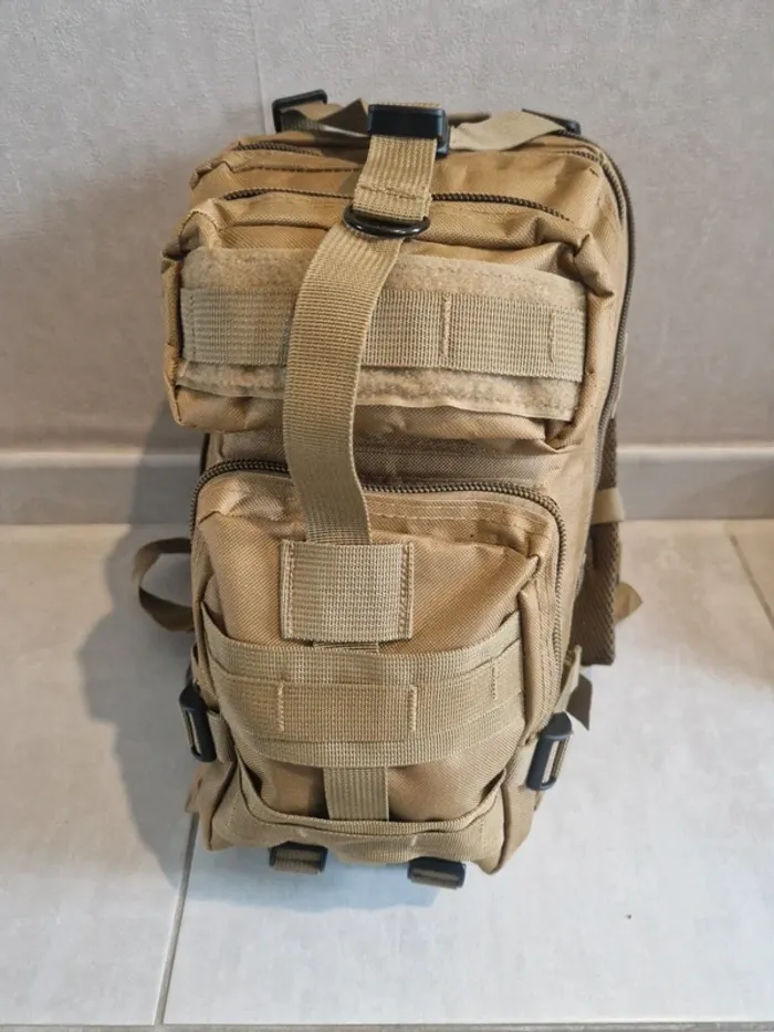 Sac à dos multipoches tactique beige 30l - photo numéro 3