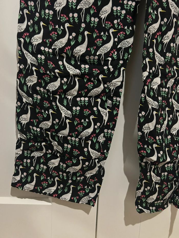 568 - pantalon pyjama à motifs oiseaux - photo numéro 4