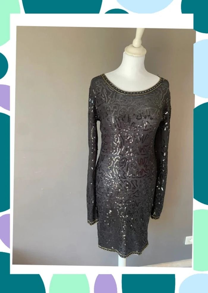 Robe noire dos Nus Mango - photo numéro 3