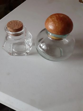 lot 2 pots en verre