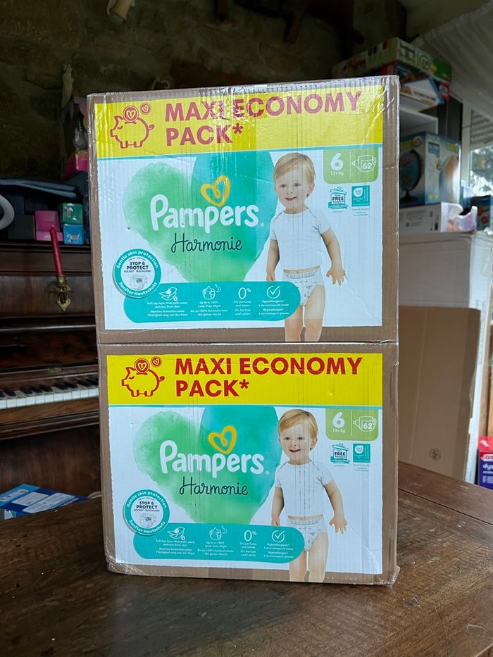 Lot 2 cartons couche Pampers taille 6