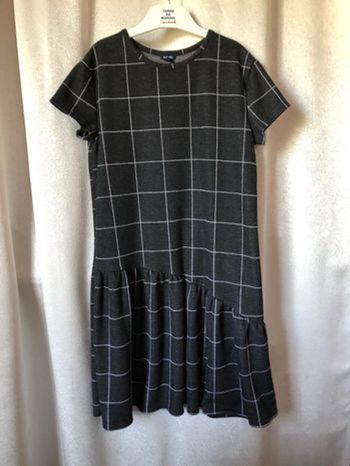 Robe confortable gris à carreaux 12 ans Kiabi