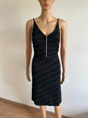 Robe noire et brillante à bretelles L-C Paris taille unique jamais portée