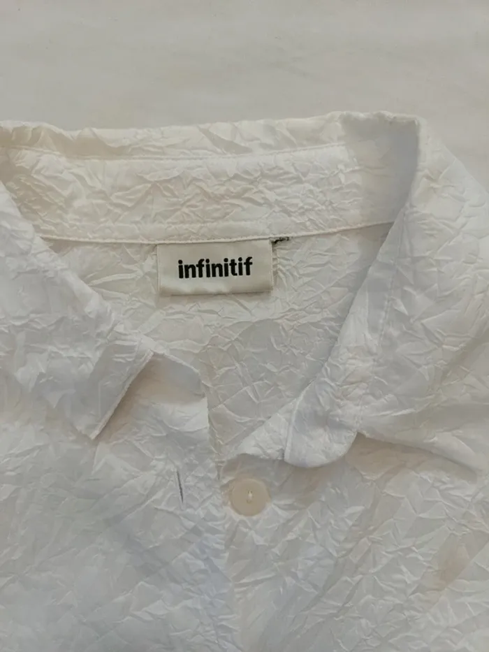 Chemise blanche effet froissé vintage Infinitif taille 3 - photo numéro 3