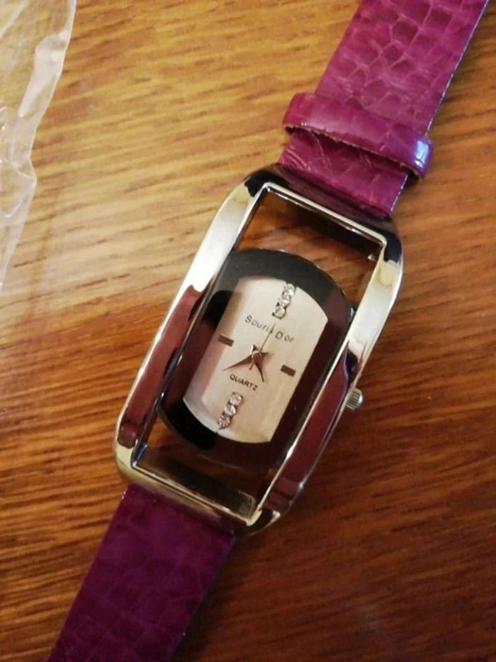 Montre Souris D'Or x Swarovski violette neuve - photo numéro 6
