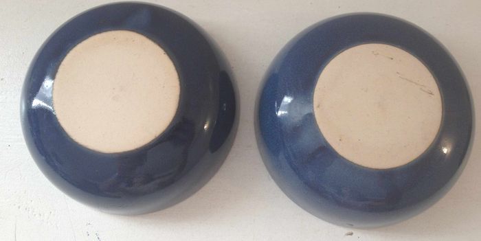 2 petits ramequins bleus foncés nuancés - photo numéro 6