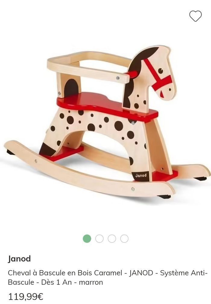 Cheval à Bascule En Bois Avec Garde-corps Amovibles - Enfant 3 Ans+, Charge 40 Kg, Motif Poney Blanc