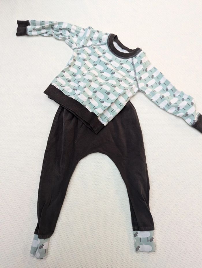 Pyjama mouton 🐑 cousu main taille 12-18 mois - photo numéro 3